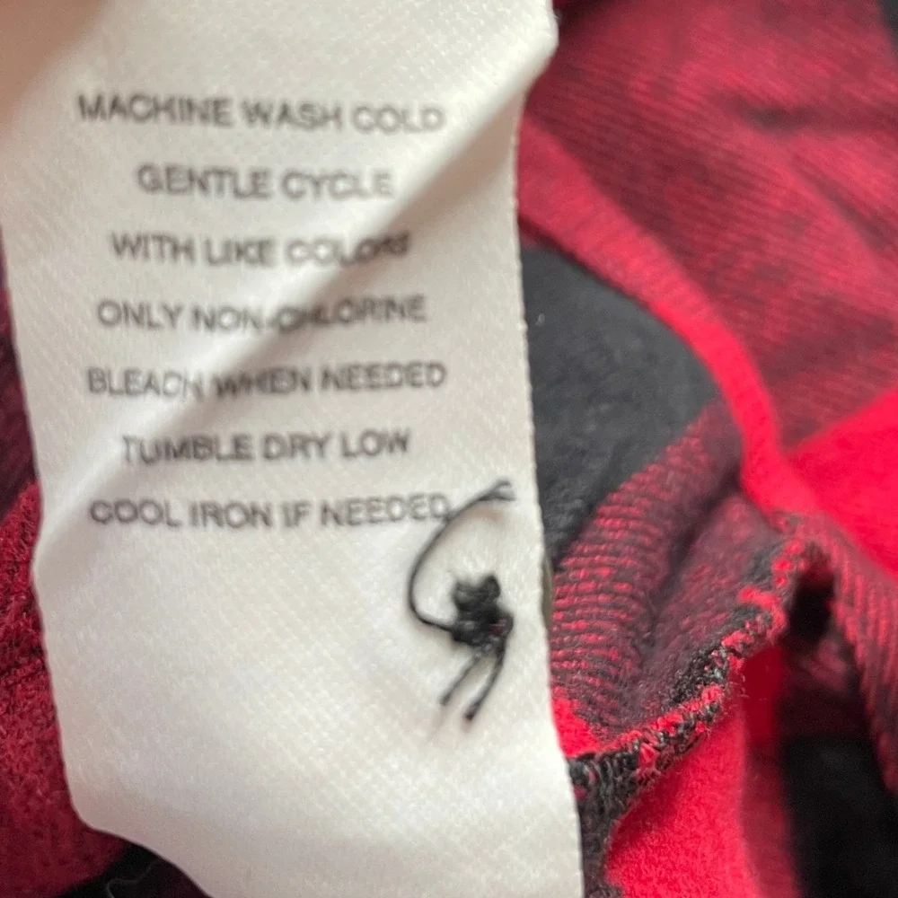 Splendid Kids Size 3 Red Black Buffalo Plaid Flannel Long Sleeve Shirt NWT READ‎
